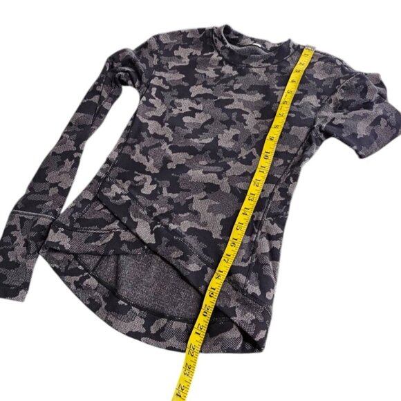 Lululemon Close to Crossing Long Sleeve, Rulu Heritage Camo Jacquard, Size 4 - Picture 6 of 7